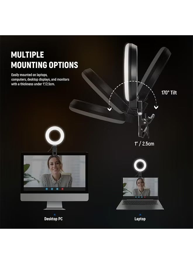 NEEWER Basic 5" Ring Light for Video Conference Lighting, Clip on Light Kit with Desk Tripod for Monitor Laptop Computer Zoom Call Live Streaming Remote Working Learning Video Recording, BR60 - Image 4